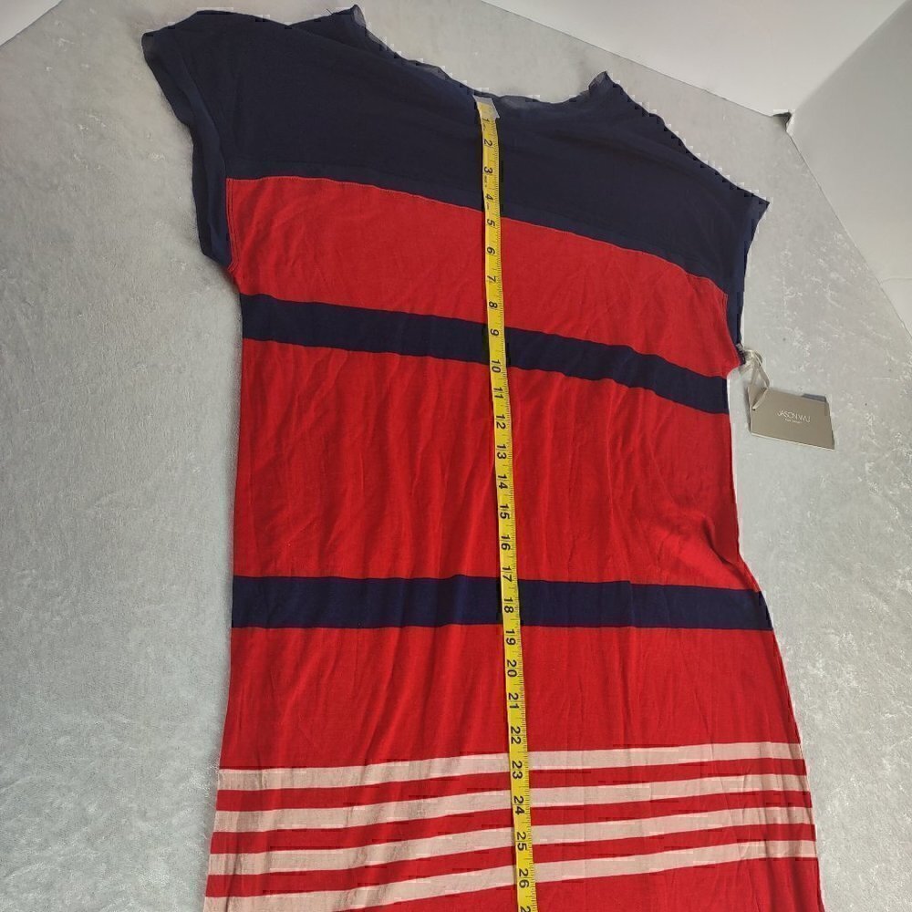 Jason Wu Striped Lightweight Casual Jersey Shift Dress Size M (NWT) - Picture 7 of 11